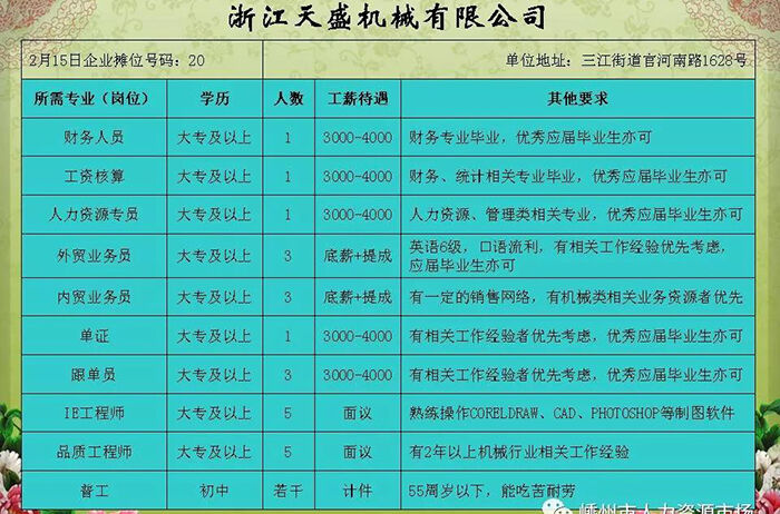 壺鎮(zhèn)最新普工招工信息詳解